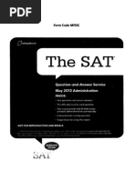 SAT May 2013 Paper