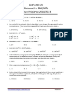 Soal-Soal UN Matematika SMP 2011