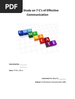 Case Study On 7c's of Communication