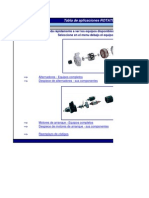 Tabla de Aplicaciones Arranques & Alternadores