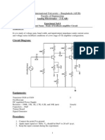 Experiment Name-Study of Feedback Amplifier Circuit