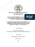 "Automatización Del Sistema de Transferencia de Energía Eléctrica Entre La Red Pública y El Generador Eléctrico de 40kva para El Edificio Wārtsilā Ecuador S.A. Utilizando PLC" PDF