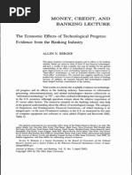 Berger - 2003 - Economic Effects of Technological Progress in The Banking Industry