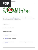 Esercizi Di Grammatica Italiana ONLINE