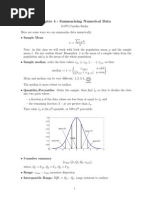 Chapter 4 - Summarizing Numerical Data