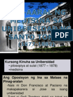 Pag-Aaral NG Medisina Sa Unibersidad NG Santo Tomas