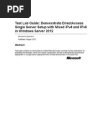 Windows Server 2012 Test Lab Guide Single Server Mixed IPv4 and IPv6