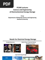 PCAM Lectures Science and Engineering of Electrochemical Energy Storage