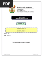 Life Sciences P1 Grade 11 Exemplar 2013