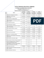 Academic Calendar B-Tech, M-Tech & MCA 2013-14