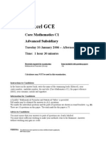 Edexcel GCE: Tuesday 10 January 2006 Afternoon Time: 1 Hour 30 Minutes