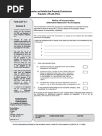 Companies and Intellectual Property Commission Republic of South Africa - Form Cor 14.1