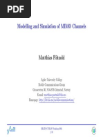 Modelling and Simulation of MIMO Channels