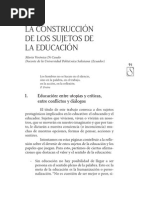 Articulo Sujeto de La Educación Di Caudo, UNIT 3