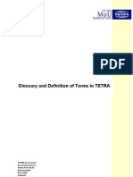 TETRA Glossary of Terms & Definitions