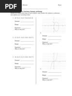 Algebra 2: Chapter 2 Review Name