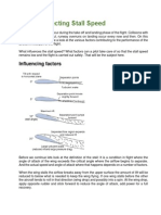 Factors Affecting Stall Speed