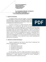 Pautas para La Elaboracion de Un Ensayo