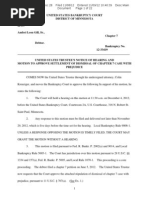 Andrei Leon Gill Motion To Approve Settlement Rule 2004 Examination Producing Documents Subpoena