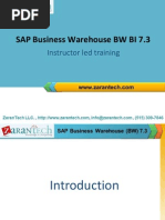 SAP Business Warehouse BW BI 7.3: Instructor Led Training