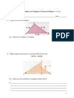 Semelhança de Triângulos e Teorema de Pitágoras - Matemática - 8.º Ano