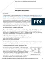 Storm Sewer Hydraulic Calculations With The Manning Equation - Engineering Excel Spreadsheets