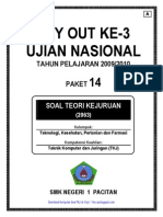 Soal UN (TryOut) Ujian Nasional SMK Teori Kejuruan TKJ - B