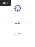 Comparative Ratio Analysis of Three Listed Companies of ICT Sector