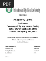 Property Law Synopsis - Roll No-82