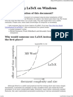 Using Latex On Windows: What Is The Intention of This Document?