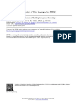 Effects On Reading Comprehension of Building Background Knowledge. 1982 PDF