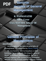 PADMA - General Principles of Management