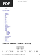 Mortal Kombat II - Moves List - FAQ