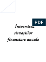 Întocmirea Situaţiilor Financiare Anuale