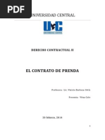 Trabajo Contrato de Prenda