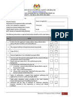 Checklist For Renewal of Registration As Safety and Health Officer (Sho)