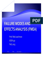 Failure Modes and Effects Analysis (FMEA)