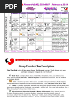 February 2014 Group Fitness Schedule