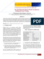 Intake and Exhaust Optimization of Fsae Car Based On Orthogonal Array Testing