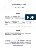 Contrato Arrendamiento de Vivienda Mod. 2014