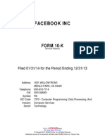 Facebook 2013 Annual Report 10-K