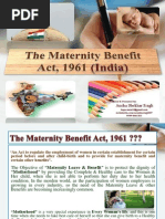 On "Maternity Benefit Act 1961" of India.