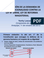 Sustentación de Demanda Contra La Ley de Reforma Magisterial