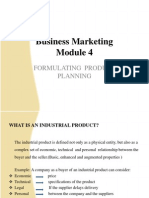 Business Marketing: Formulating Product Planning