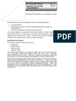 Non-Destructive Testing Requirements: Welding Procedures Manual