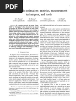 Bandwidth Estimation (Metrics, Measurement Technics and Tools-NetDov0248