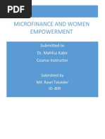 Microfinance and Women Empowerment