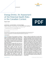 Energy Drinks An Assessment of The Potential Health Risks in The Canadian Context