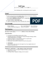 Gaurav Resume Sample Format