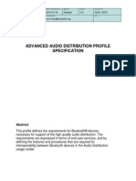 Advanced Audio Distribution Profile Specification